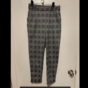 Plaid/checkerboard work pants
